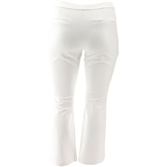 H Halston Ultra Knit Boot-Cut Pants Pintuck - Picture 4 of 6
